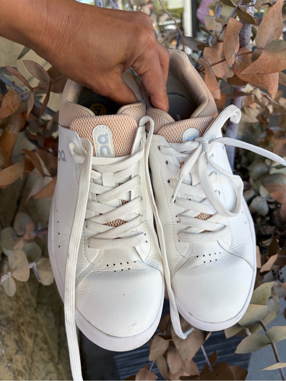 On Running Beige Canvas Sneaker Interior